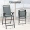 Patio Folding Bar Stool Set Of 4 With Metal Frame And Footrest